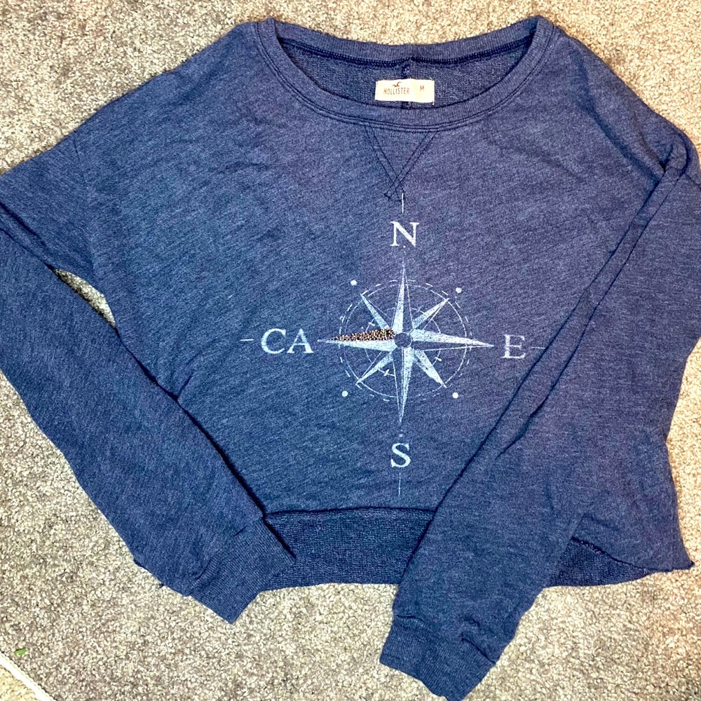 Hollister cropped crewneck